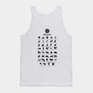 ubuntu releases pets 2023 black edition Tank Top